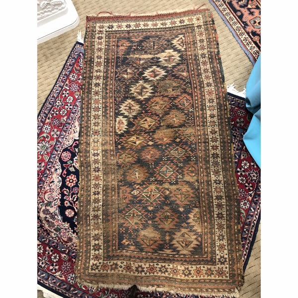 Mid-19th C. Caucasian Baluch Runner 3'2