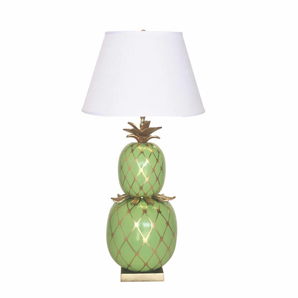 Vintage Brass Pineapple Lamp With Red Shade/ Brass Pineapple Lamp/ Small Brass  Lamp/ Brass Accent Lamp 