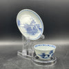 18th C. Chinese Export 'Nanking Cargo' Blue and White Tea Bowl & Saucer, c. 1750 by Room Tonic