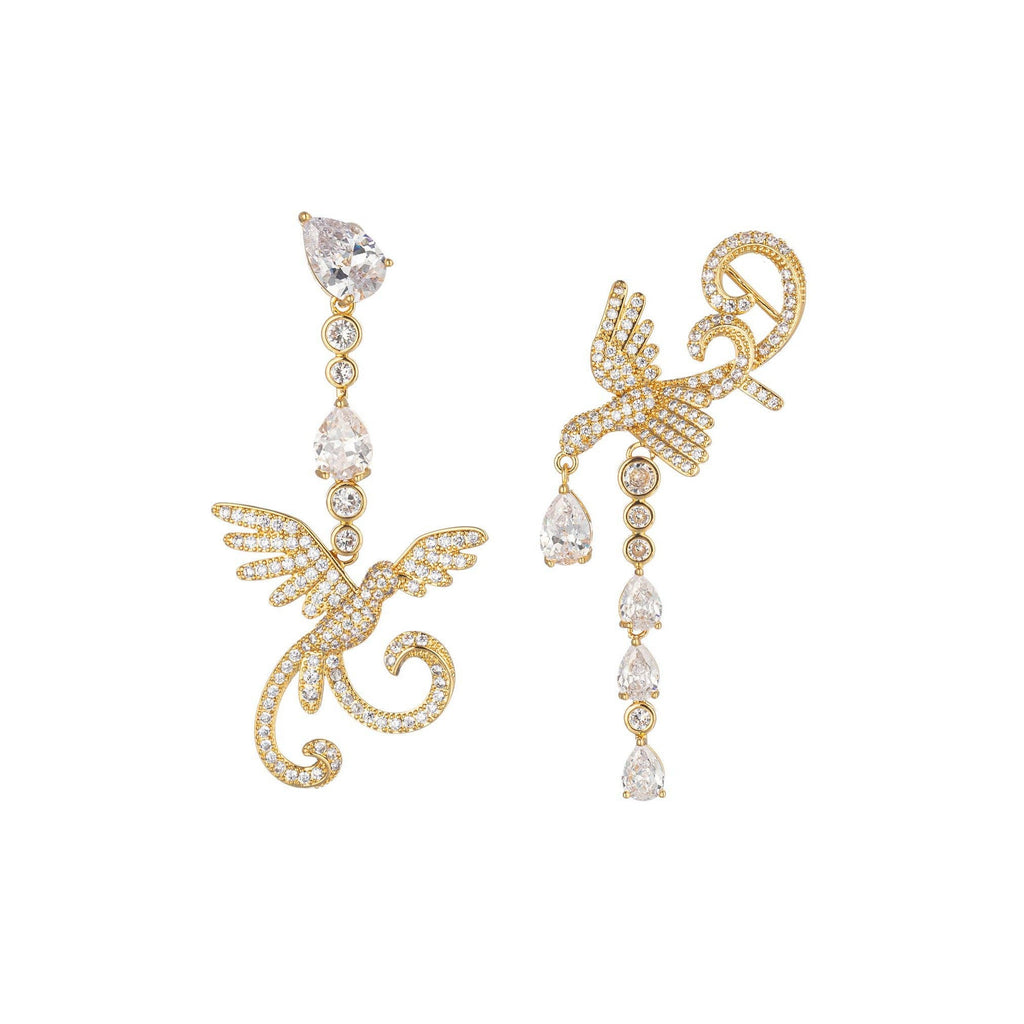 Eye Candy Los Angeles - Birdie 18K Dangle Earrings by Eye Candy Los Angeles