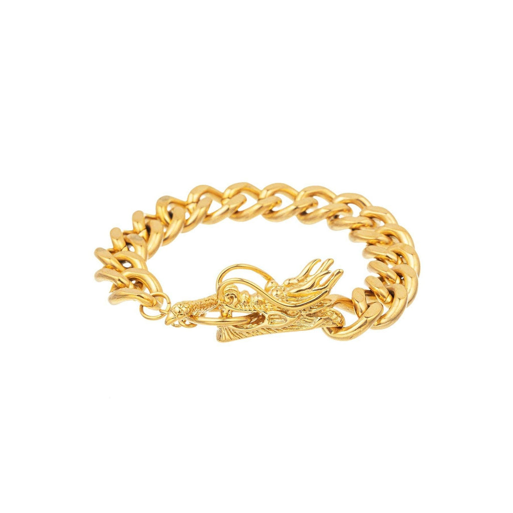 Eye Candy Los Angeles - Golden Dragon Chain Bracelet by Eye Candy Los Angeles