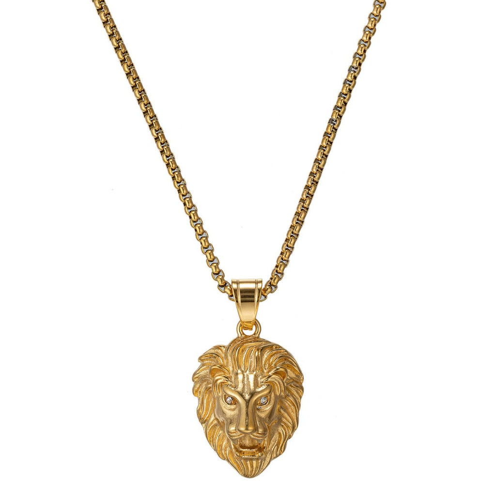 Eye Candy Los Angeles - Joseph Lion Head Pendant Necklace by Eye Candy Los Angeles