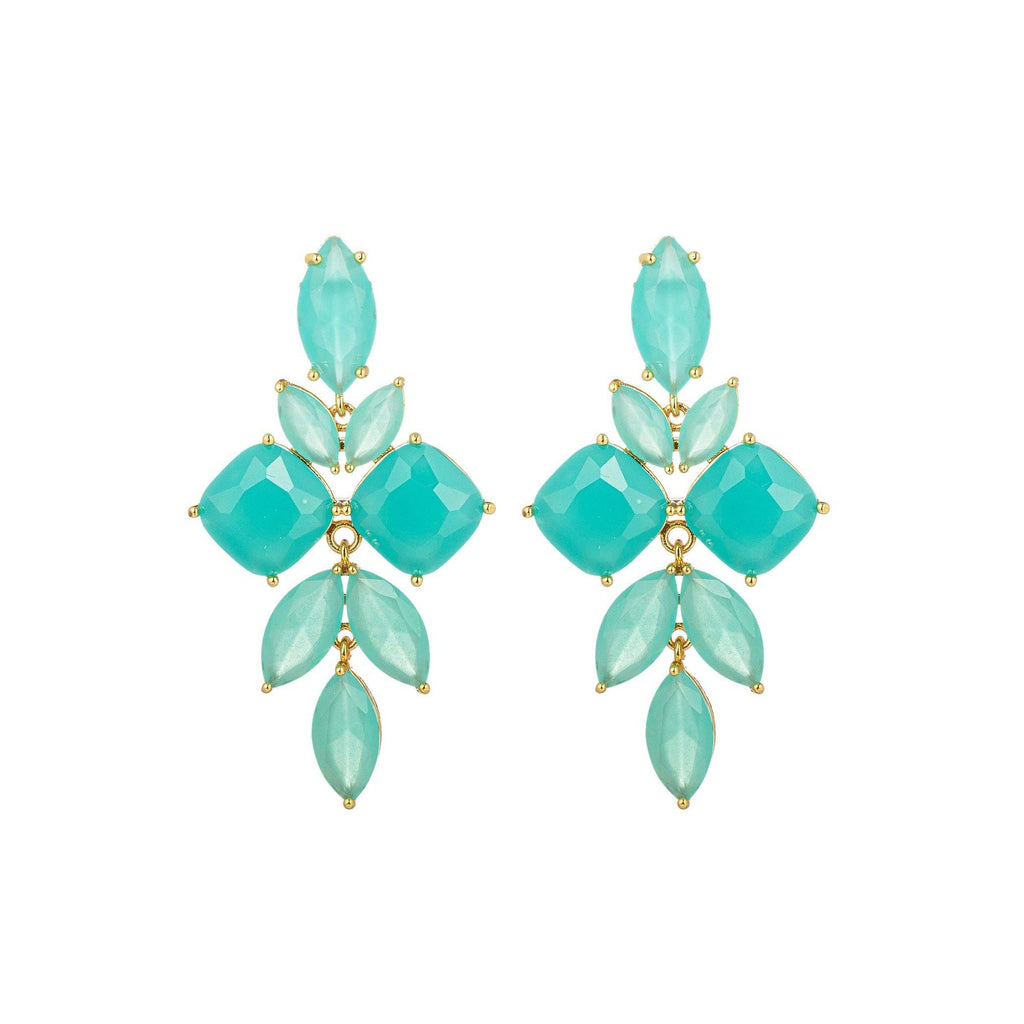 Eye Candy Los Angeles - Ocean Blue CZ Statement Earring by Eye Candy Los Angeles