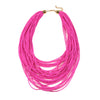 Eye Candy Los Angeles - Sparkly Pink Seed Bead Necklace by Eye Candy Los Angeles