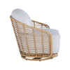 Faux Rattan Weave Deep Cushion Outdoor Swivel Chair by Kenian Rattan Furniture