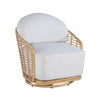 Faux Rattan Weave Deep Cushion Outdoor Swivel Chair by Kenian Rattan Furniture