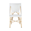 Faux Rattan and Star Pattern Weave Outdoor Bistro / Side Chair by Kenian Rattan Furniture