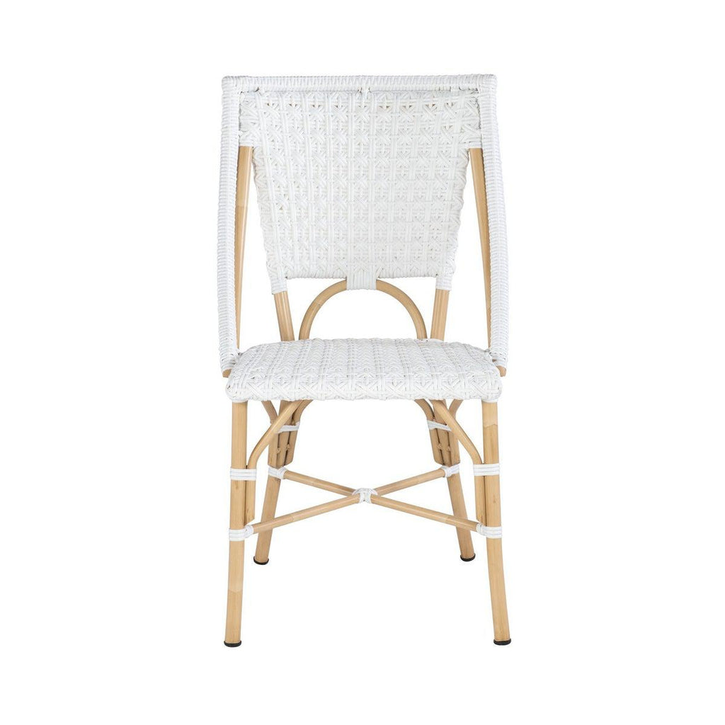 Faux Rattan and Star Pattern Weave Outdoor Bistro / Side Chair by Kenian Rattan Furniture