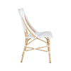 Faux Rattan and Star Pattern Weave Outdoor Bistro / Side Chair by Kenian Rattan Furniture