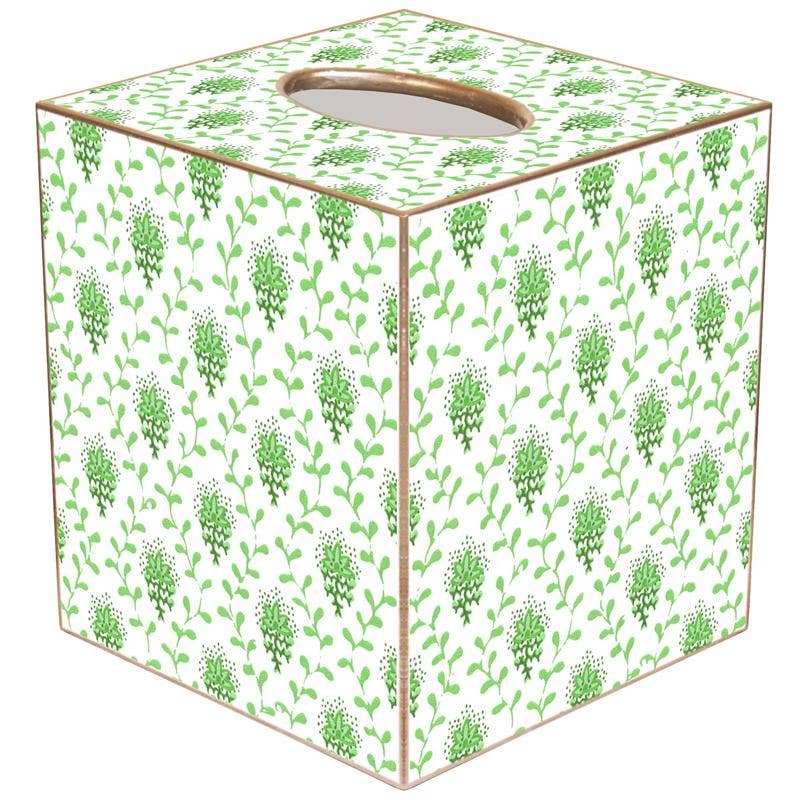 Marye-Kelley - Green Provencial Print Tissue Box Cover by Marye-Kelley