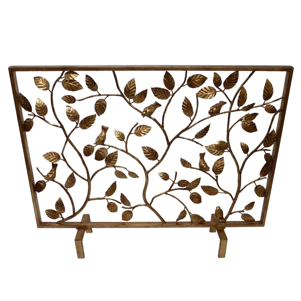 Antique Gold Bird Branch Firescreen by Dessau Home