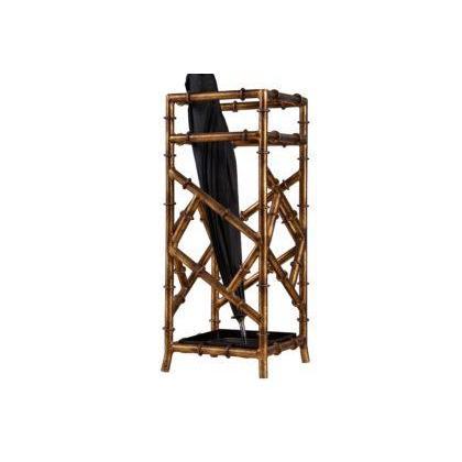 Antique Gold Iron Bamboo Umbrella Stand by Dessau Home