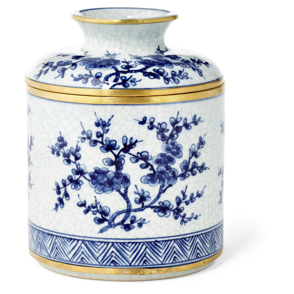 Blue & White Blossom Tissue Box by Dessau Home