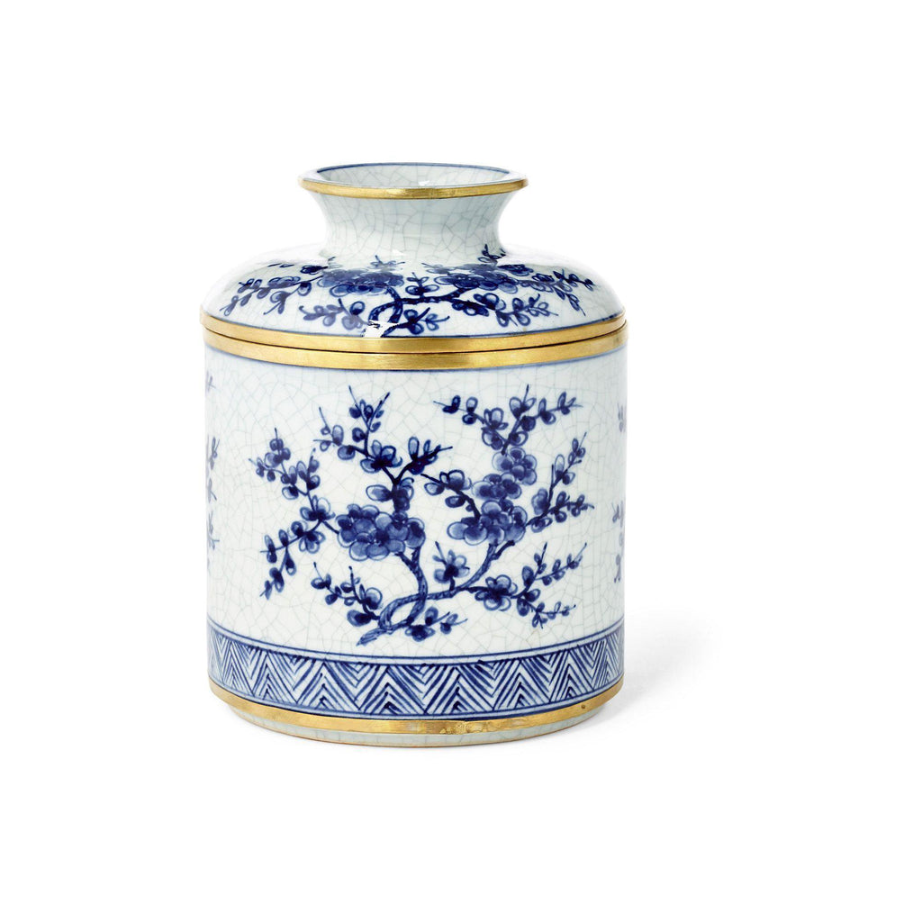 Blue & White Blossom Tissue Box by Dessau Home