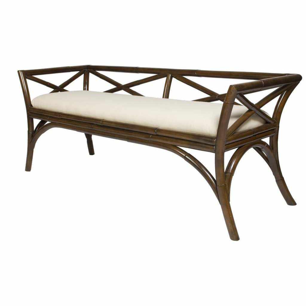 Charleston 48 Rattan Bench with Seat Cushion