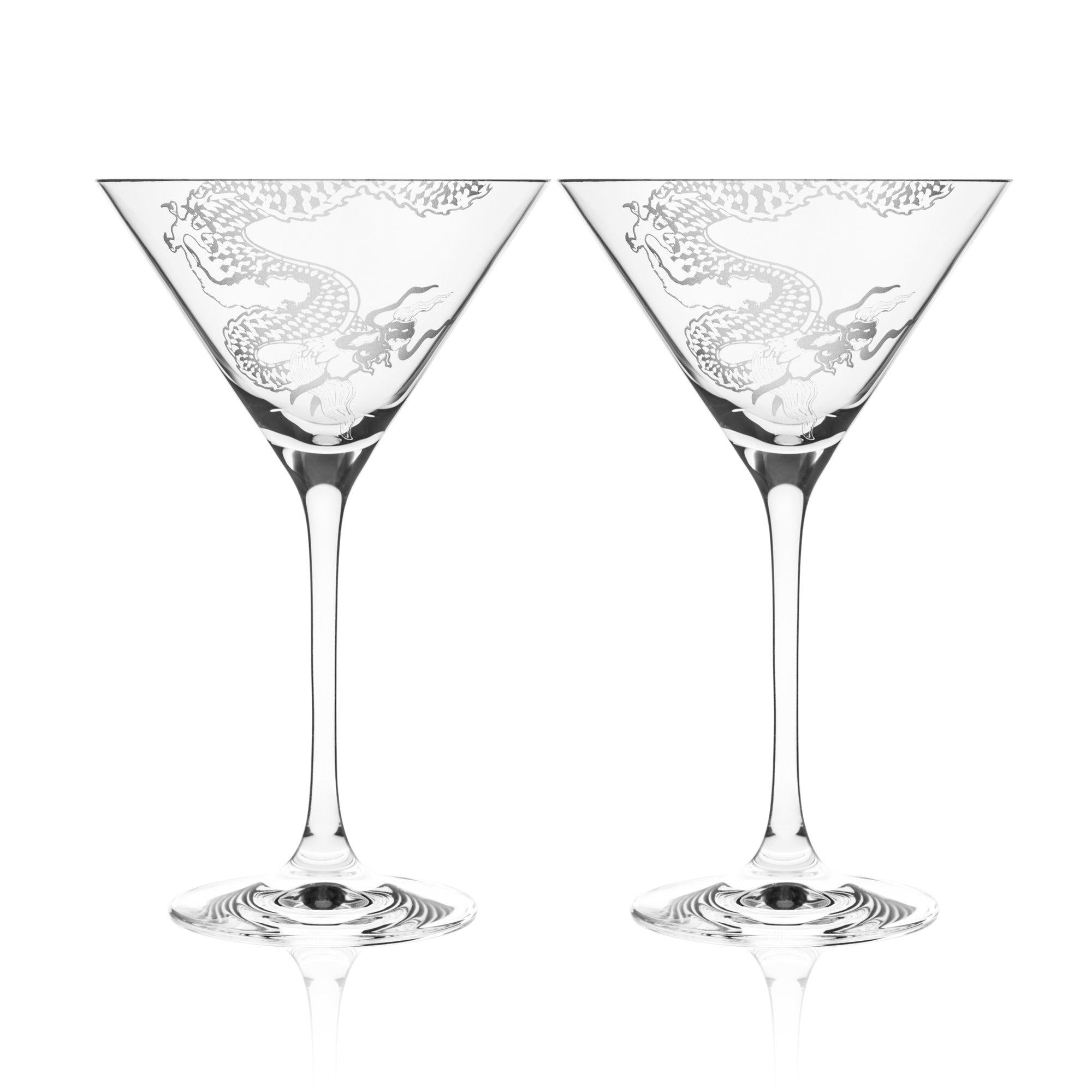 Martini Glasses Set of 2, 6oz Martini Glass