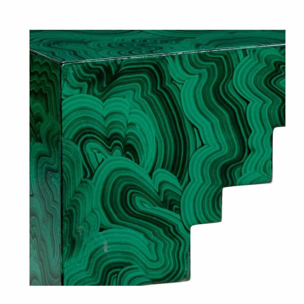 Malachite Cut Corner Side Table by Chelsea House