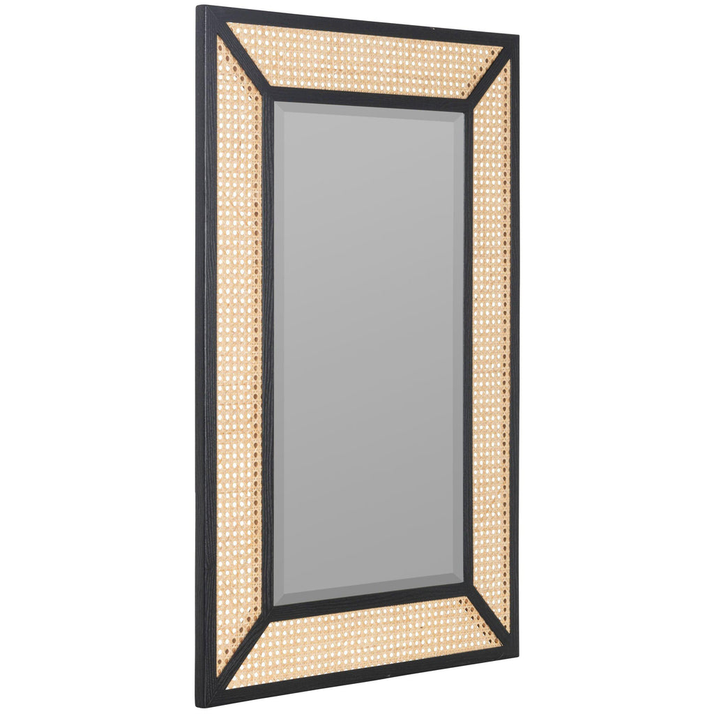 Seaside Caned 36" x 24" Dani Wall Mirror, Black by Cooper Classics