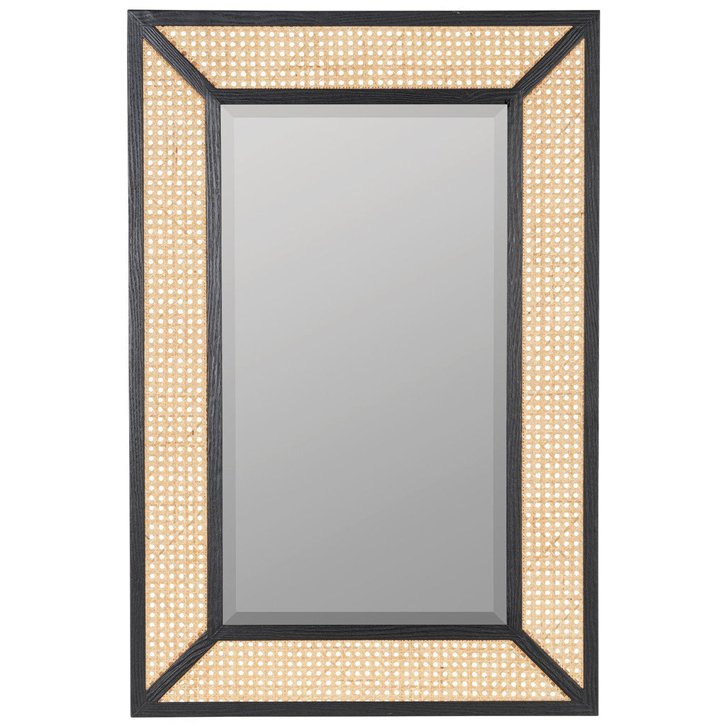 Seaside Caned 36" x 24" Dani Wall Mirror, Black by Cooper Classics